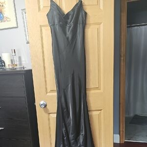 Cache Black Spaghetti Strap Maxi Gown